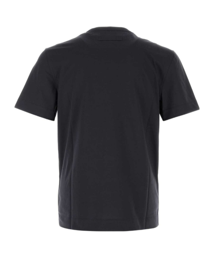 Zegna T-shirt In Cotone Blu Scuro Uomo In Blue