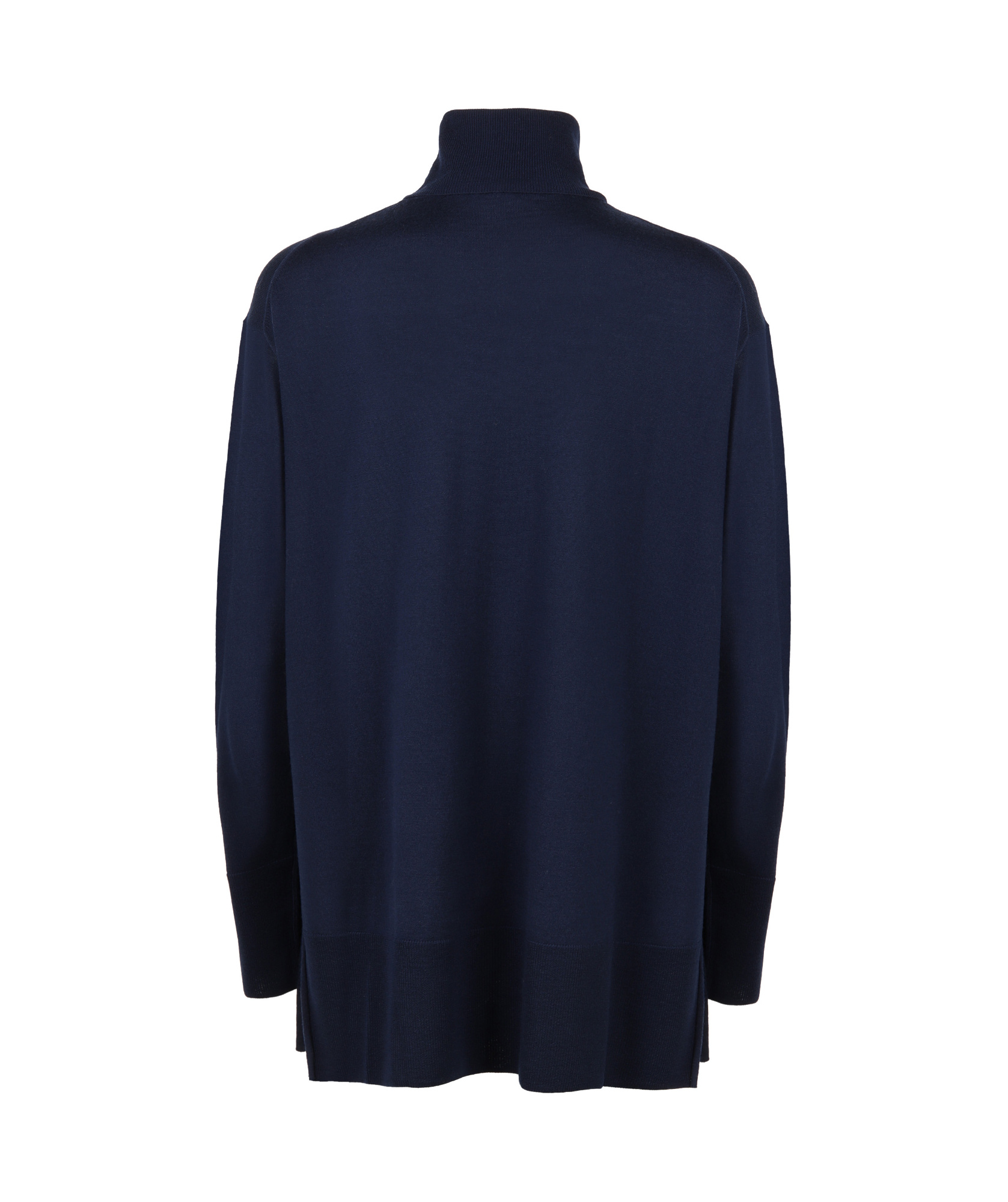 Aspesi Side Slit Turtleneck Pullover In Black