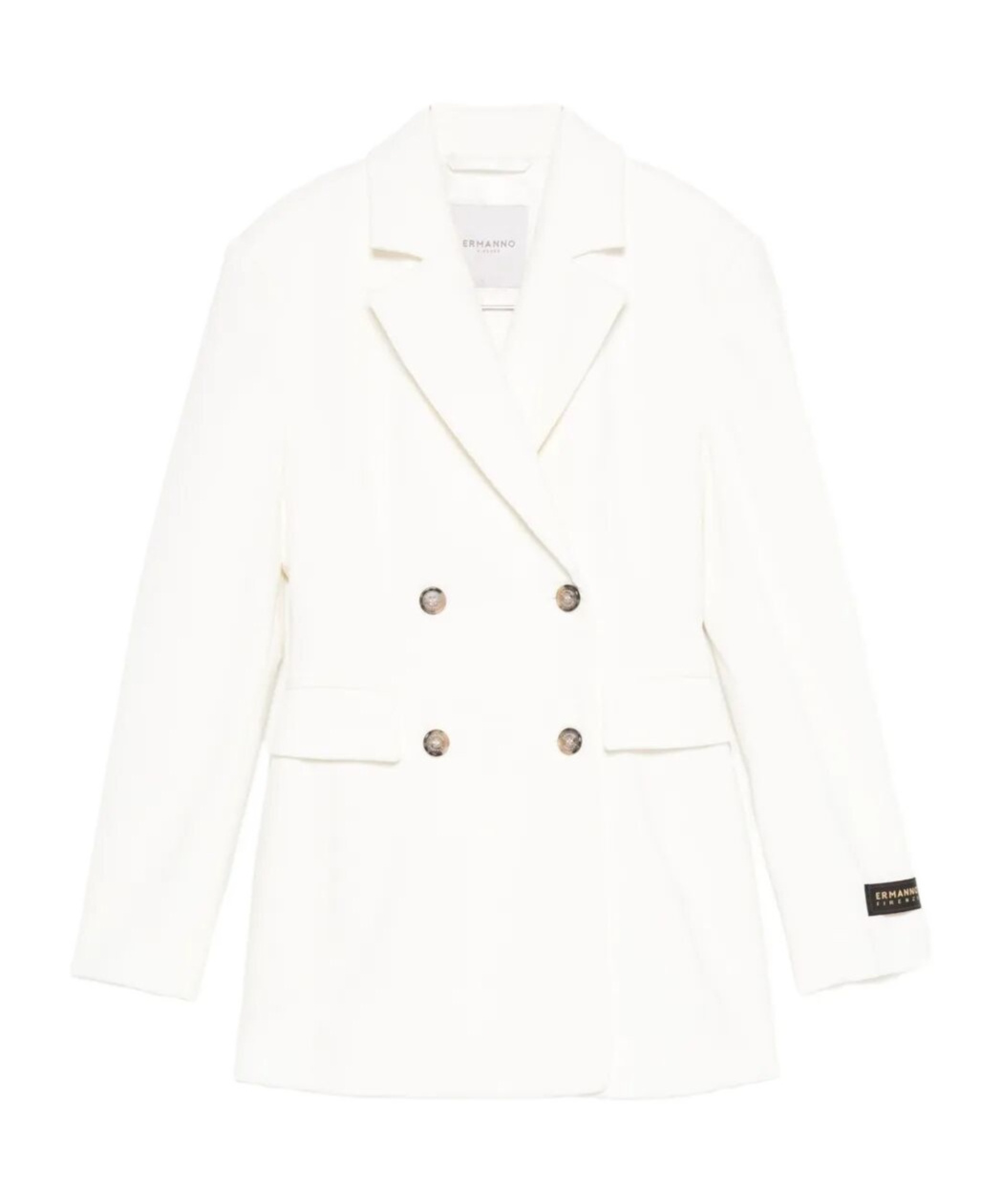 Ermanno Firenze Double-breasted Blazer In White