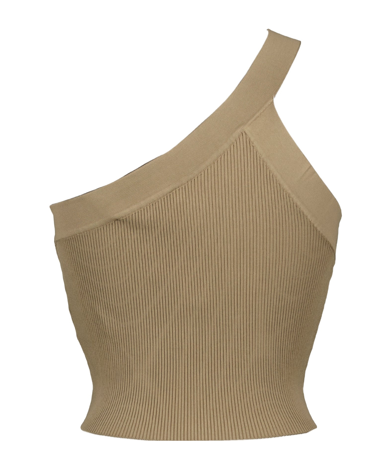 Iro Fethy Ribbed One-shoulder Top In Brown