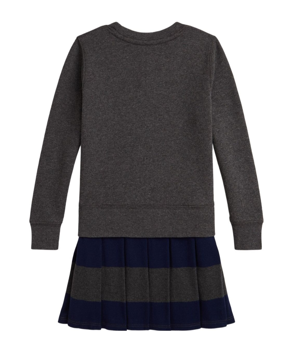 Polo Ralph Lauren Crew-neck Pleated Dress In Black