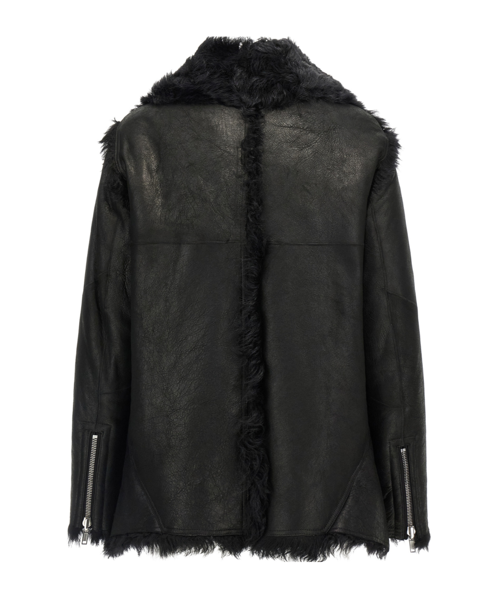 Rick Owens Exploder Zip-front Leather Jacket In Black