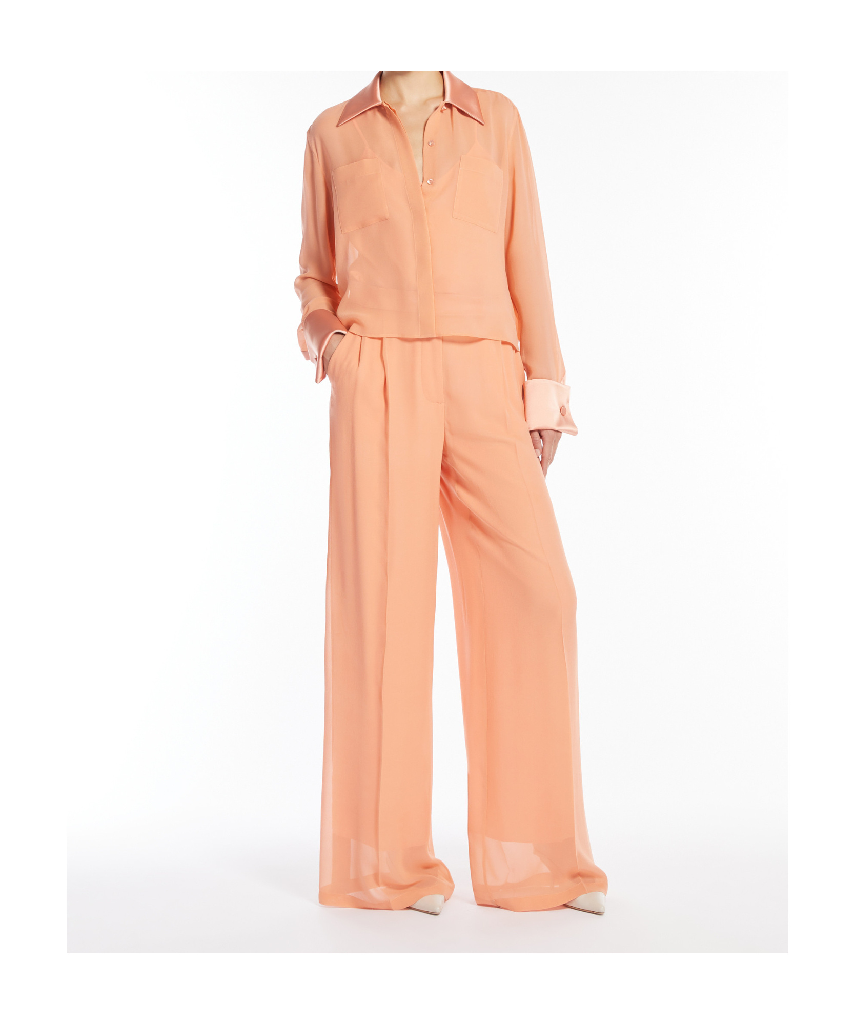 Max Mara Silk Georgette Trousers