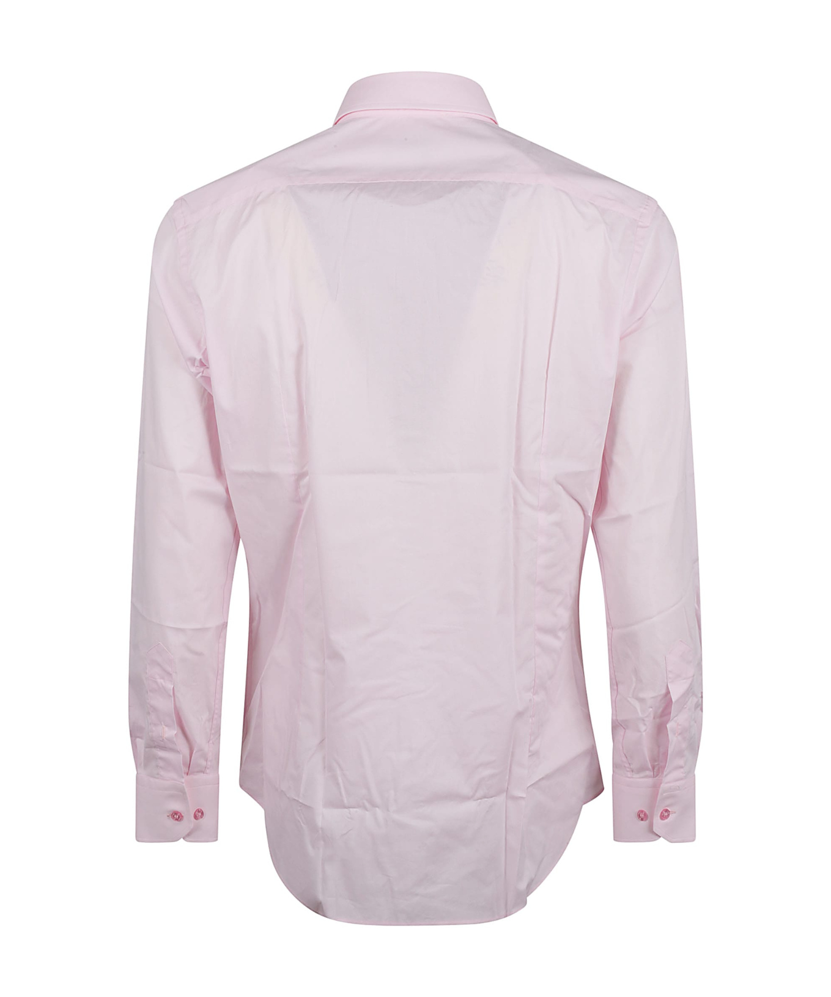 Etro Long Sleeve Fuji Botton Down Logo Shirt In Pink