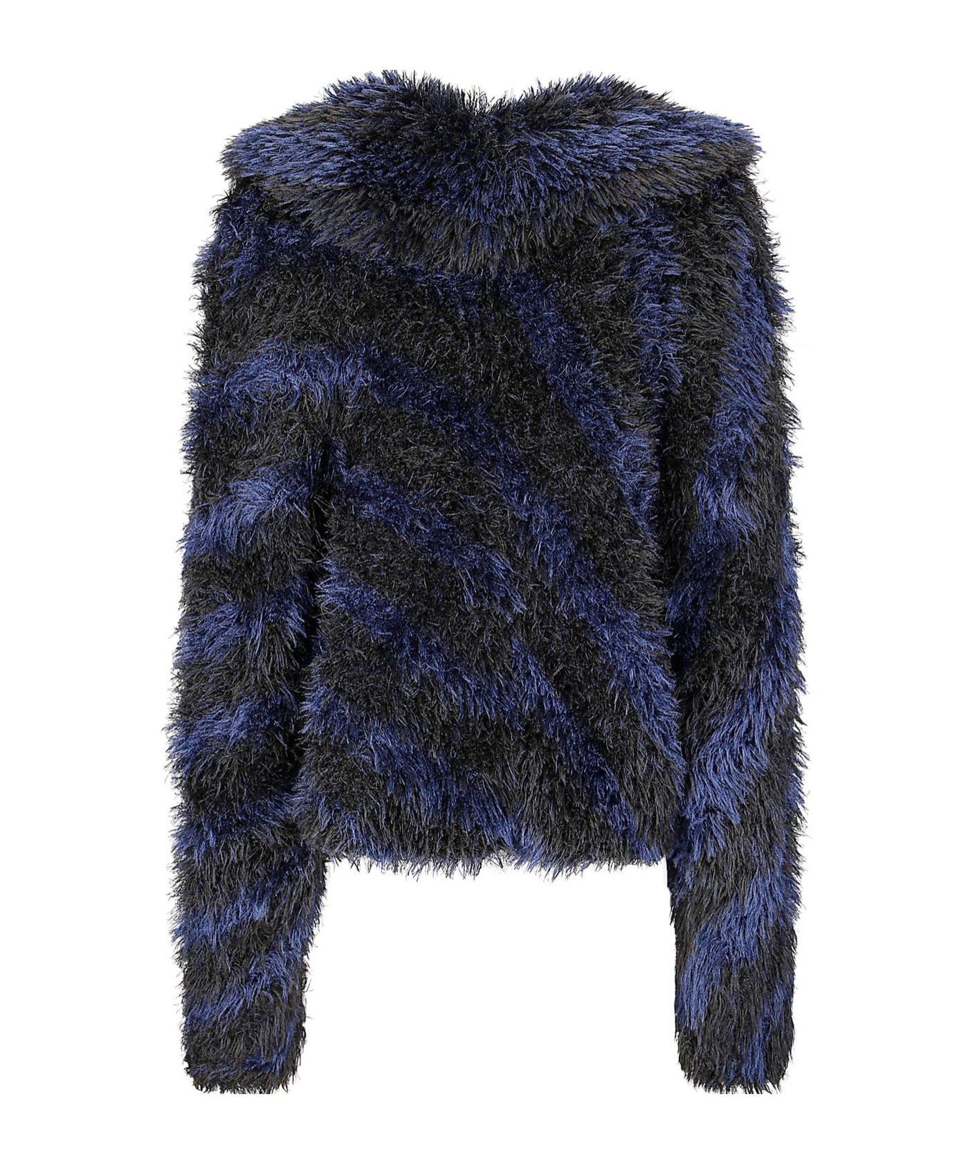 Dries Van Noten Striped Coat In Blue