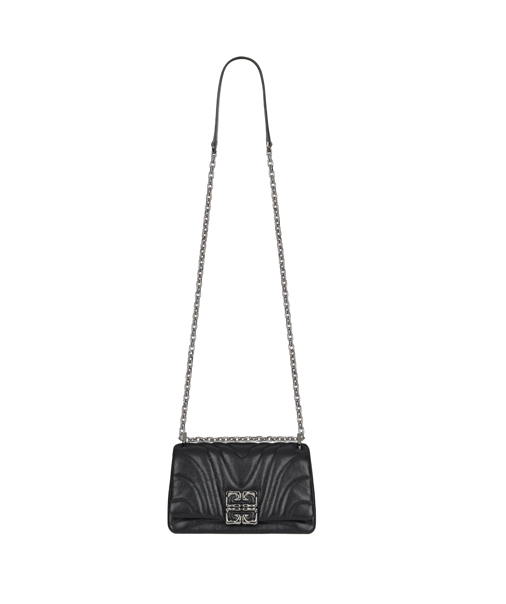 Givenchy Women Black Leather Small 4g Soft Shoulder Bag In Black
