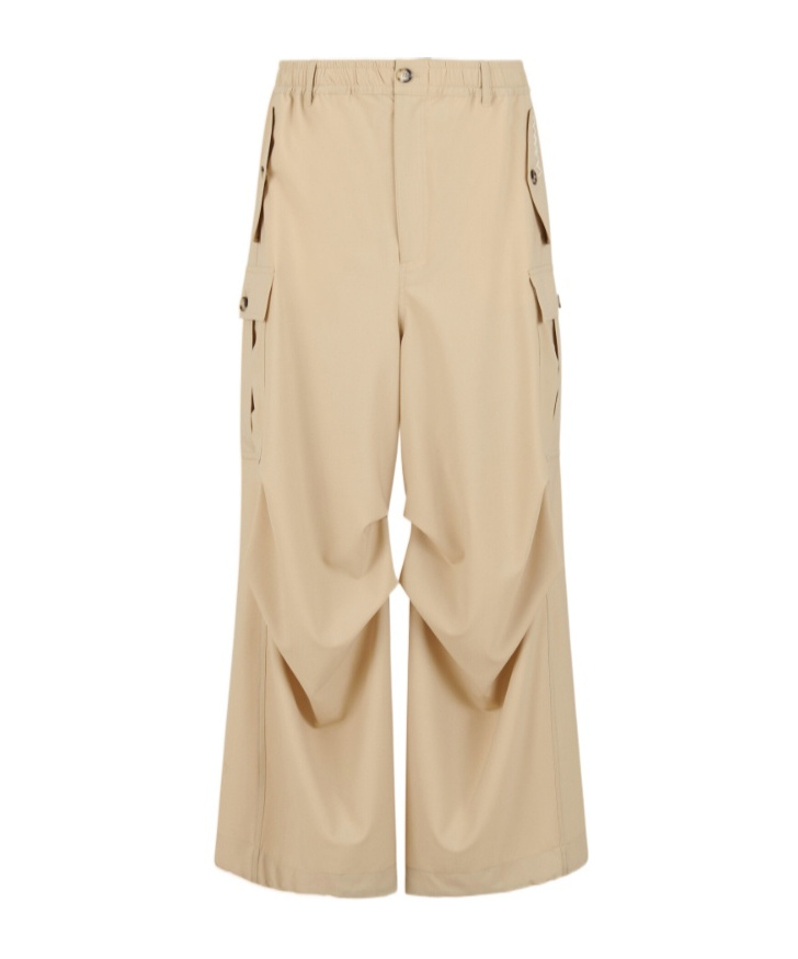 Marni Wide-leg Trousers Cargo Pockets In Neutral