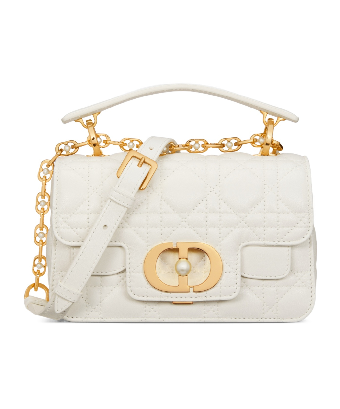 Dior Mini Jolie Shoulder Bag In White