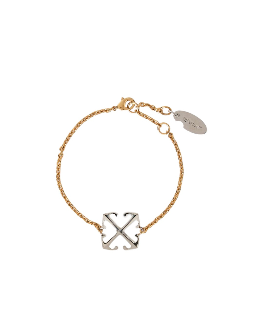 Off-white Two-toned Arrow Bracelet In Yellow