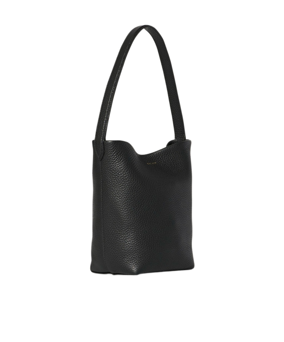 The Row Park Small Leather Shoulder Bag In Black