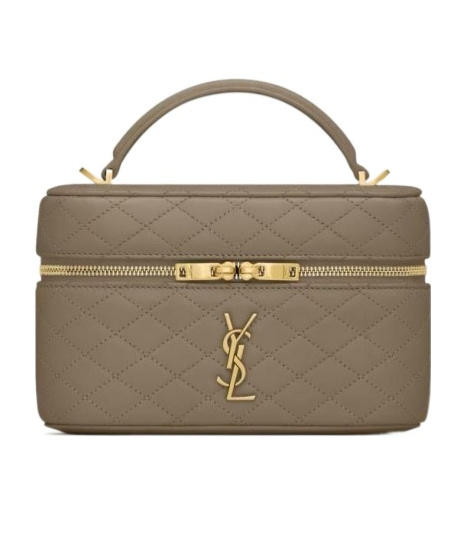 Saint Laurent Zippered Shoulder Bag In Brown