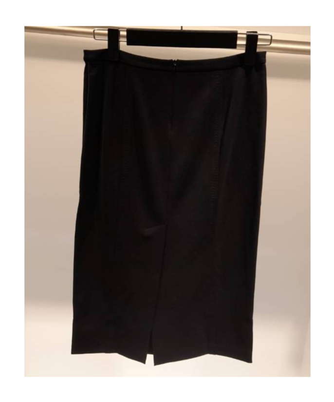Max Mara Slit Skirt In Black
