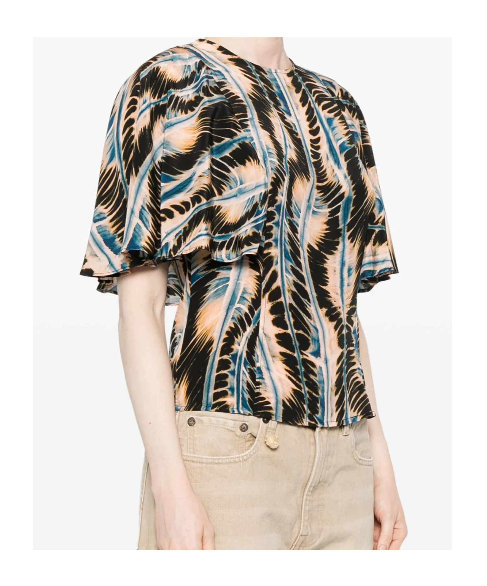 Ulla Johnson Round Neck Short Sleeve T-shirt In Neutral