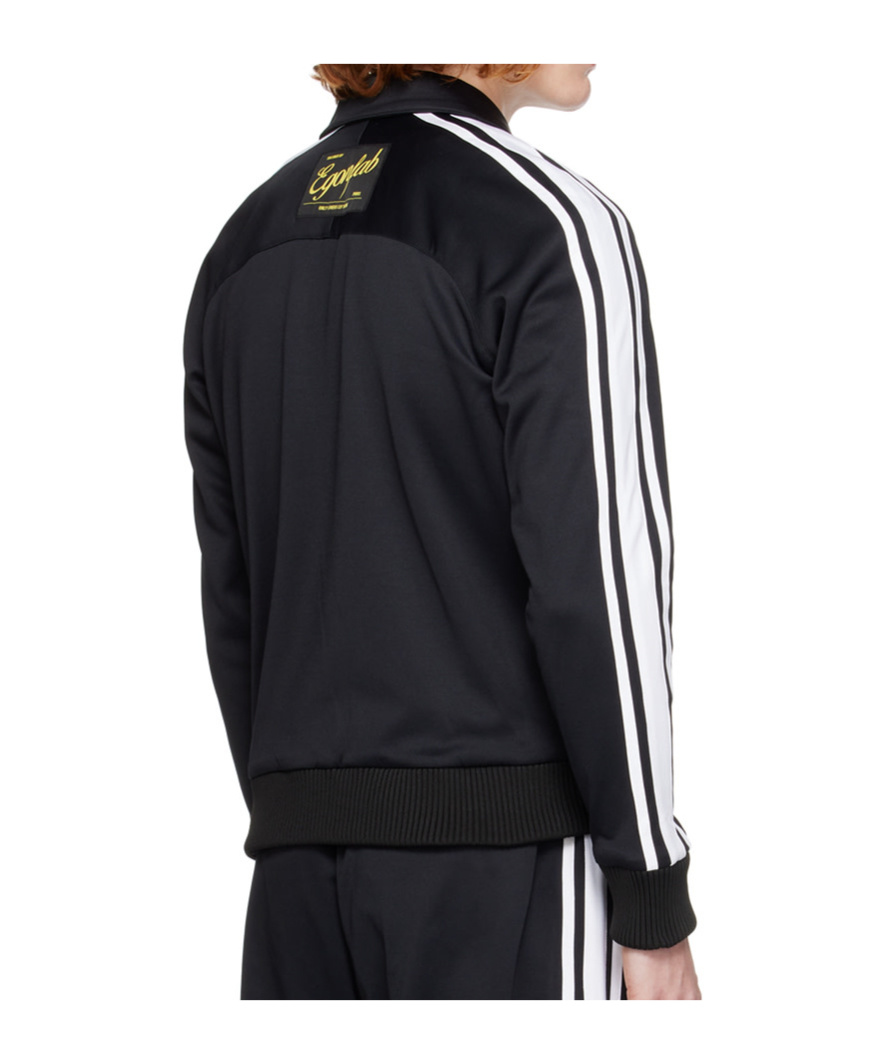 Egonlab Black Striped Track Jacket In Black