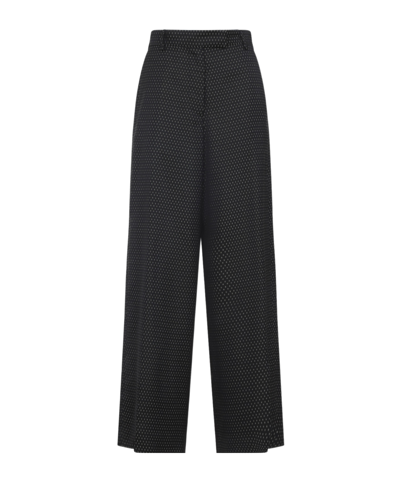 Dries Van Noten Patterned Trousers Featuring Belt Loops In Black