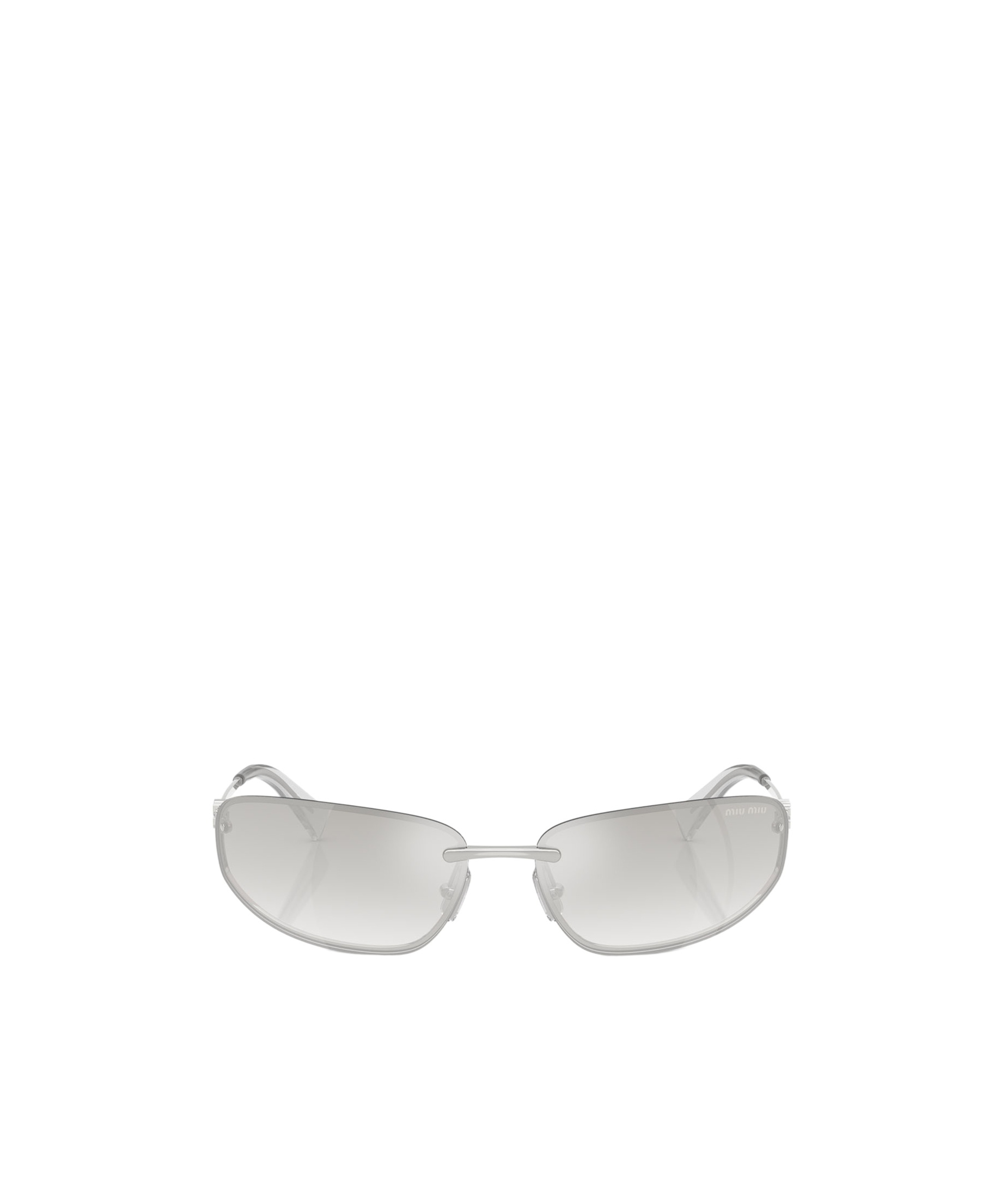 Miu Miu Logo Sunglasses In Gray