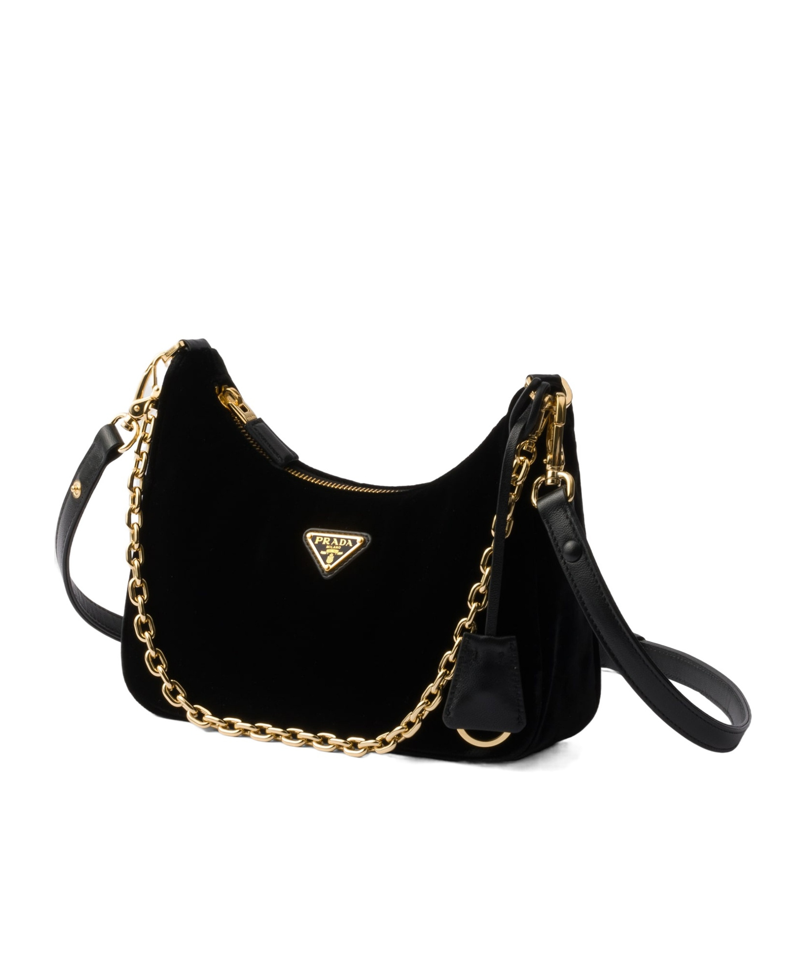 Prada Re-edition Mini Bag Aus Samt In Black