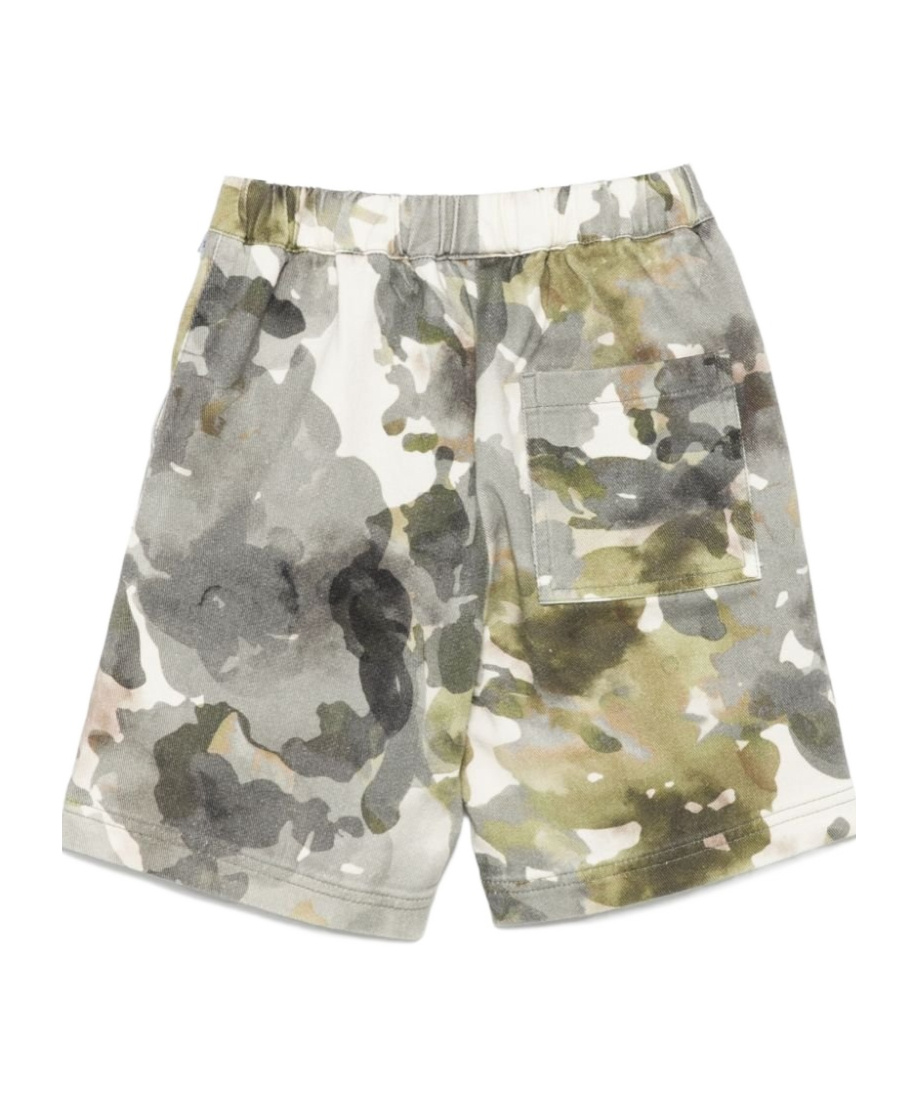 Il Gufo Camouflage-print Shorts In Gray