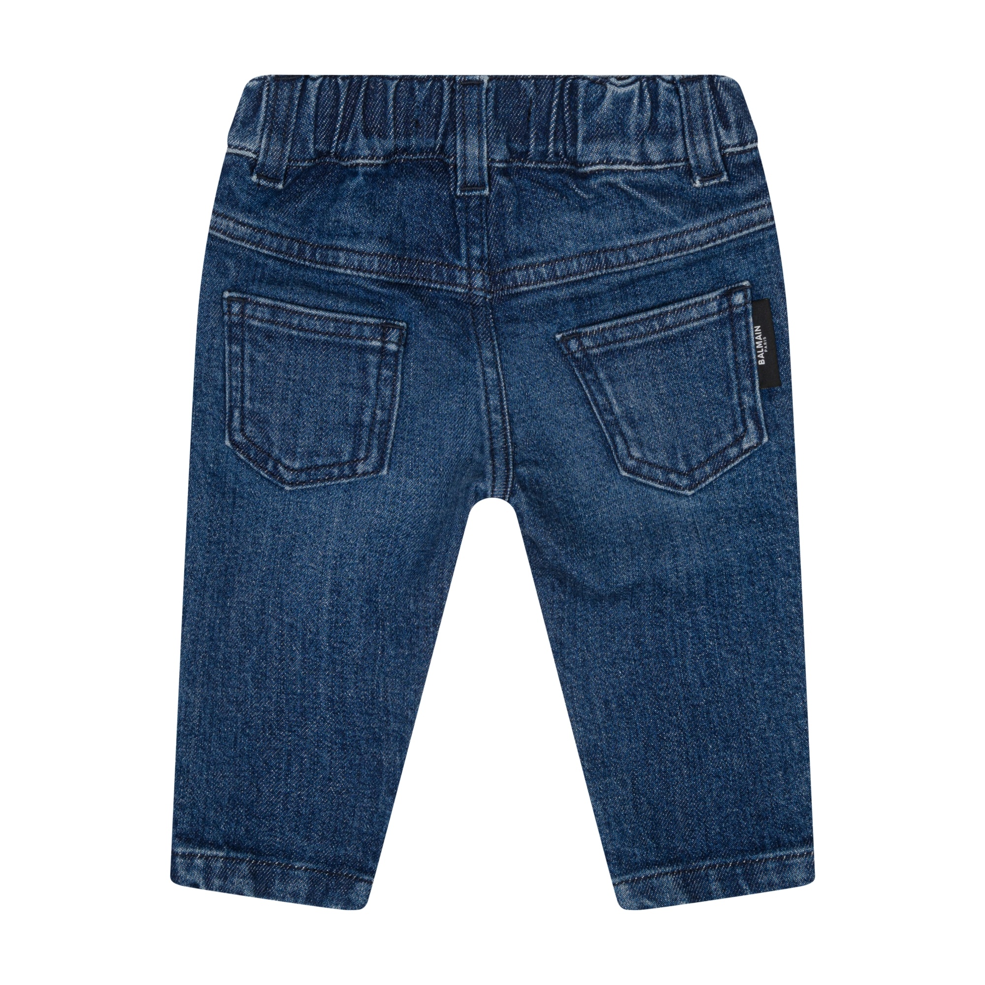 Balmain Belt Loop Jeans In Blue