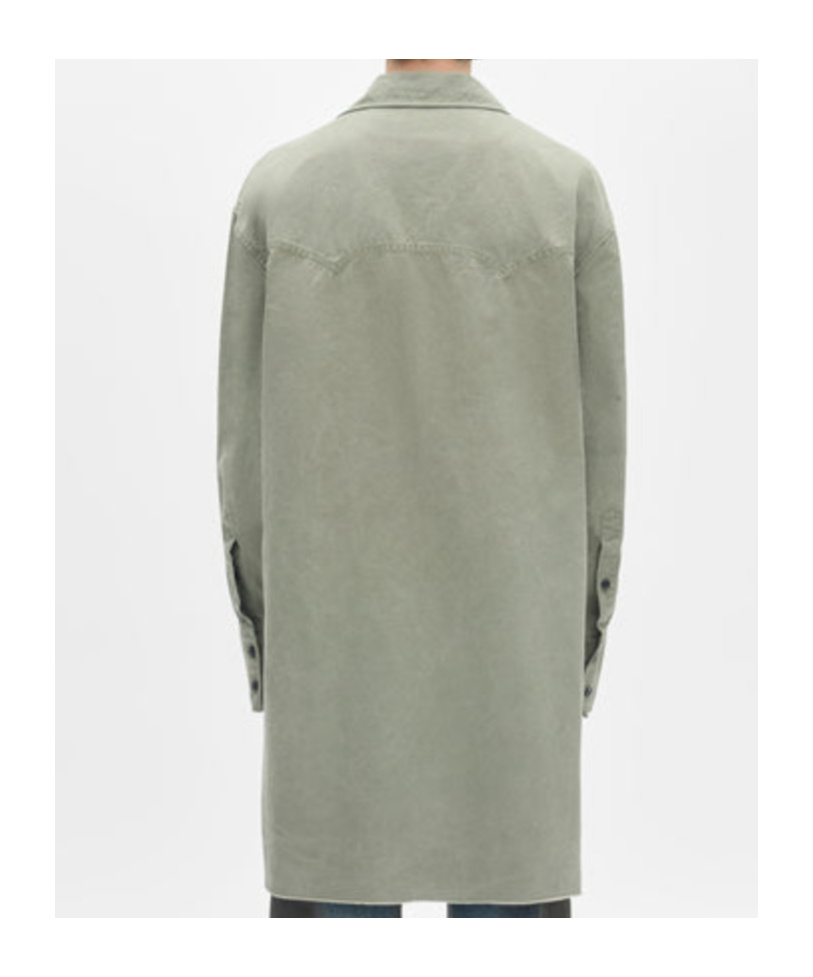 Ann Demeulemeester Antoine High Comfort Long Shirt In Green