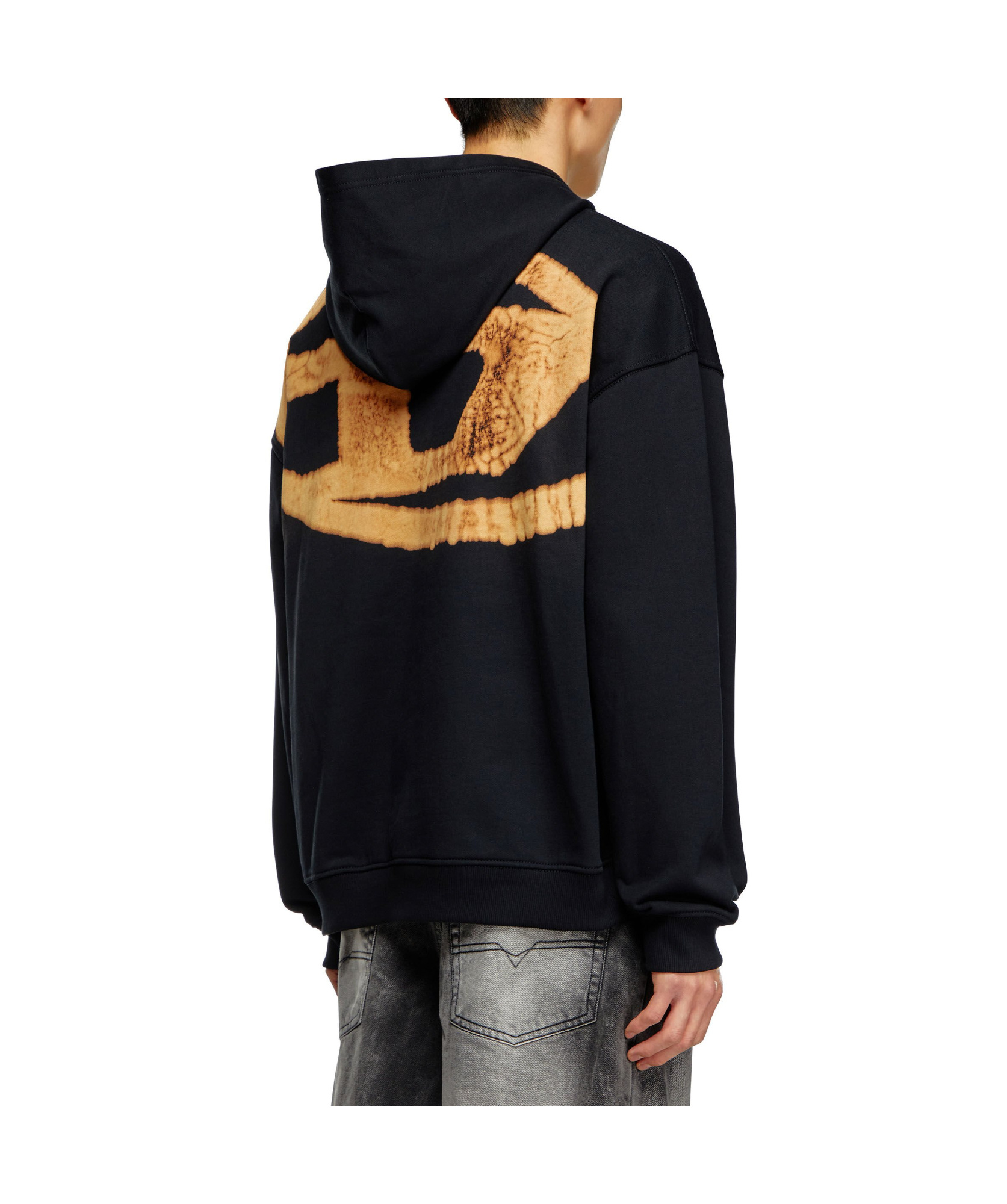 Diesel S-boxt-hood Cotton Hoodie In Black
