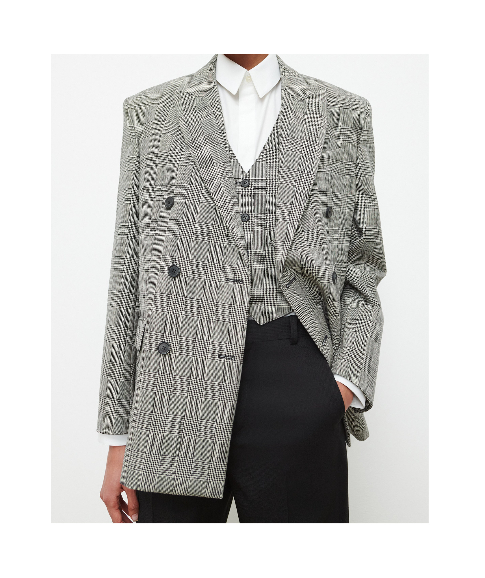Shop Wardrobe.nyc Double-breasted Blazer In Black
