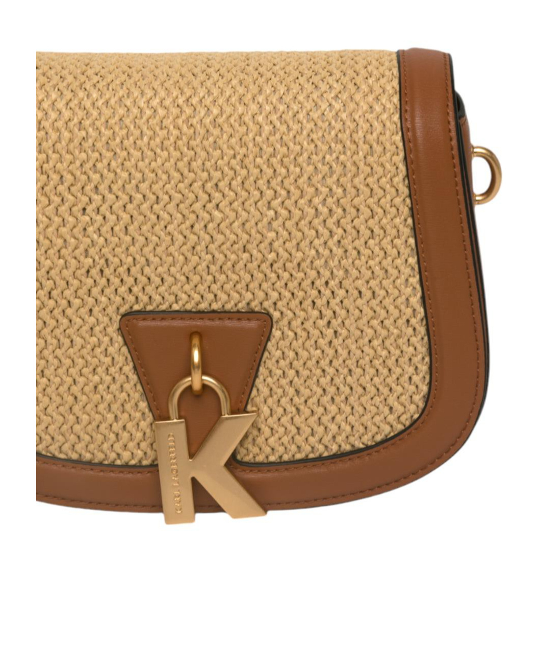 Karl Lagerfeld Flip Shoulder Bag In Nude