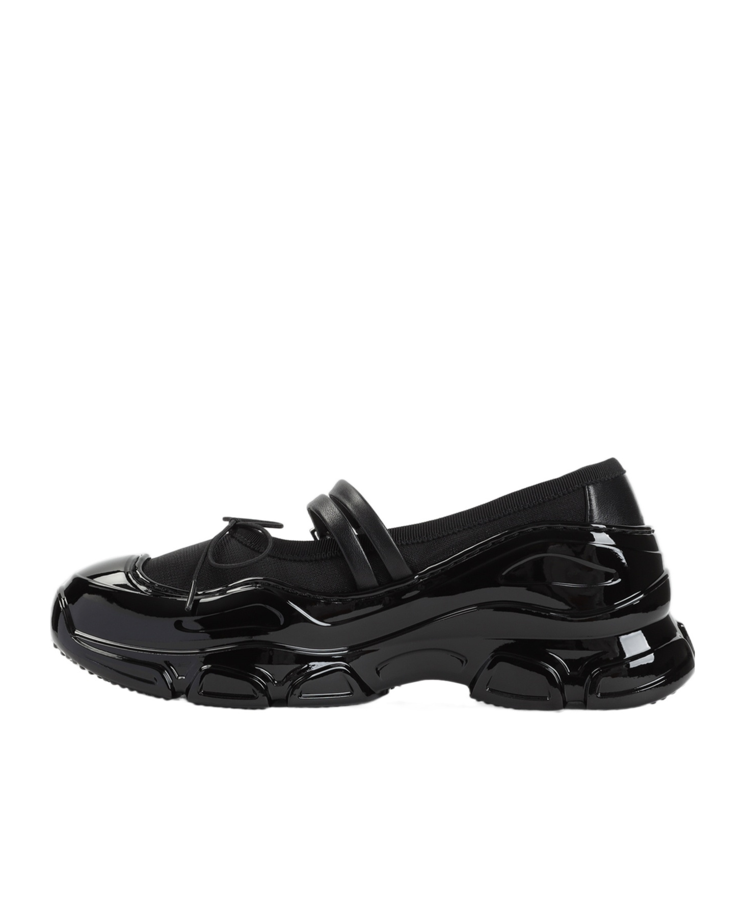 Simone Rocha Crystal Buckle Tracker Leather-trimmed Shoes
