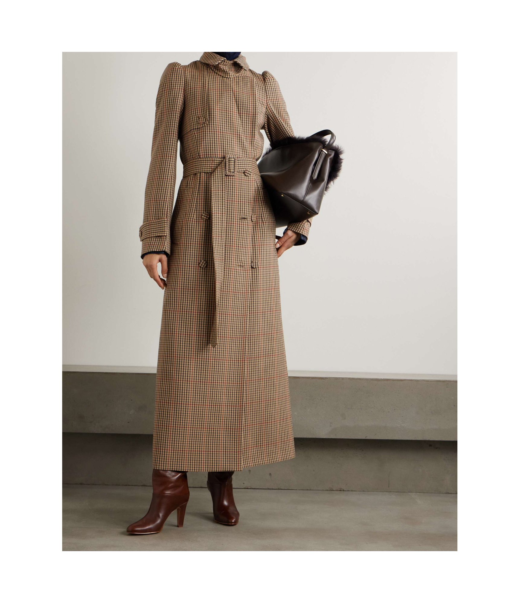 Dries Van Noten Belted Coat In Brown