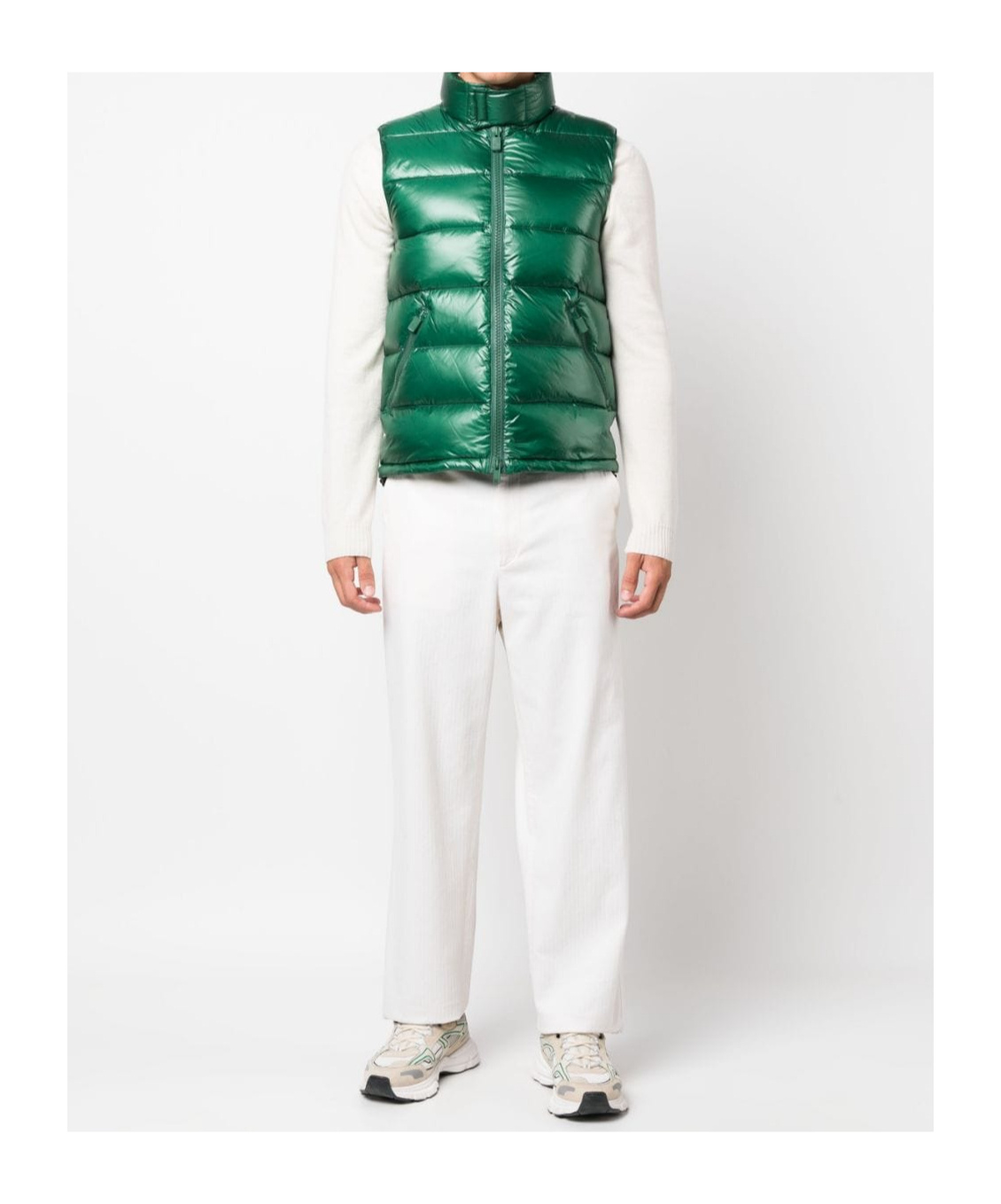 Shop Aspesi Padded Feather-down Gilet