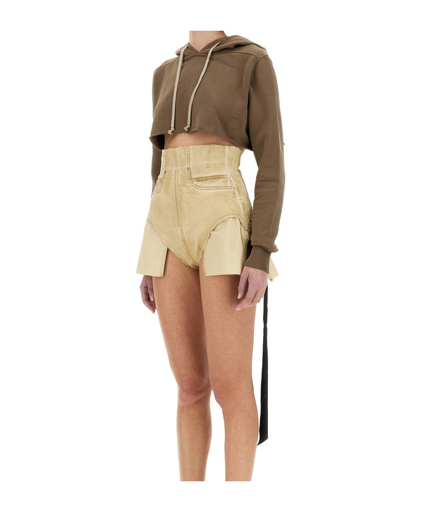Rick Owens Drkshdw Long-sleeved Sweater In Nude