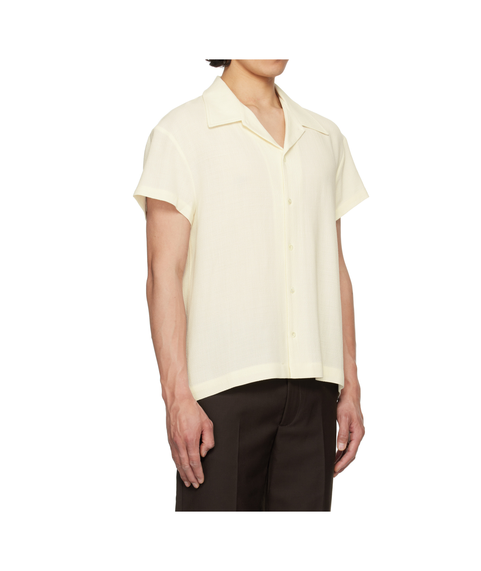 Séfr Noam White Wool Blend Shirt In Off-white
