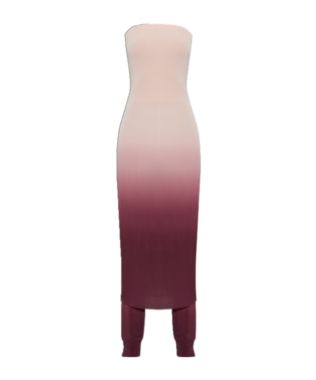 Alaïa Womens Aubergine Layered Strapless Stretch-woven Jumpsuit In Purple