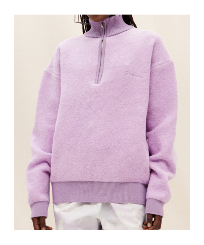 JACQUEMUS JACQUEMUS LA MAILLE BERGER ZIP COLLAR SWEATER