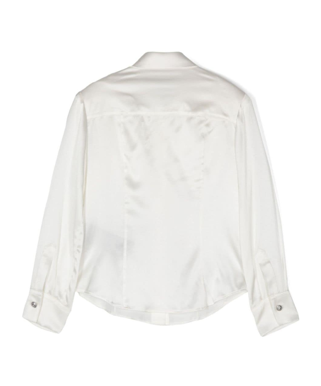 Shop Balmain Satin Shirt In White