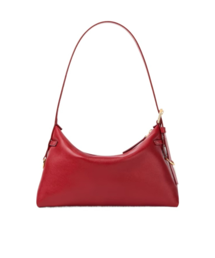 Givenchy Mini Voyou Bag In Shiny Leather In Red
