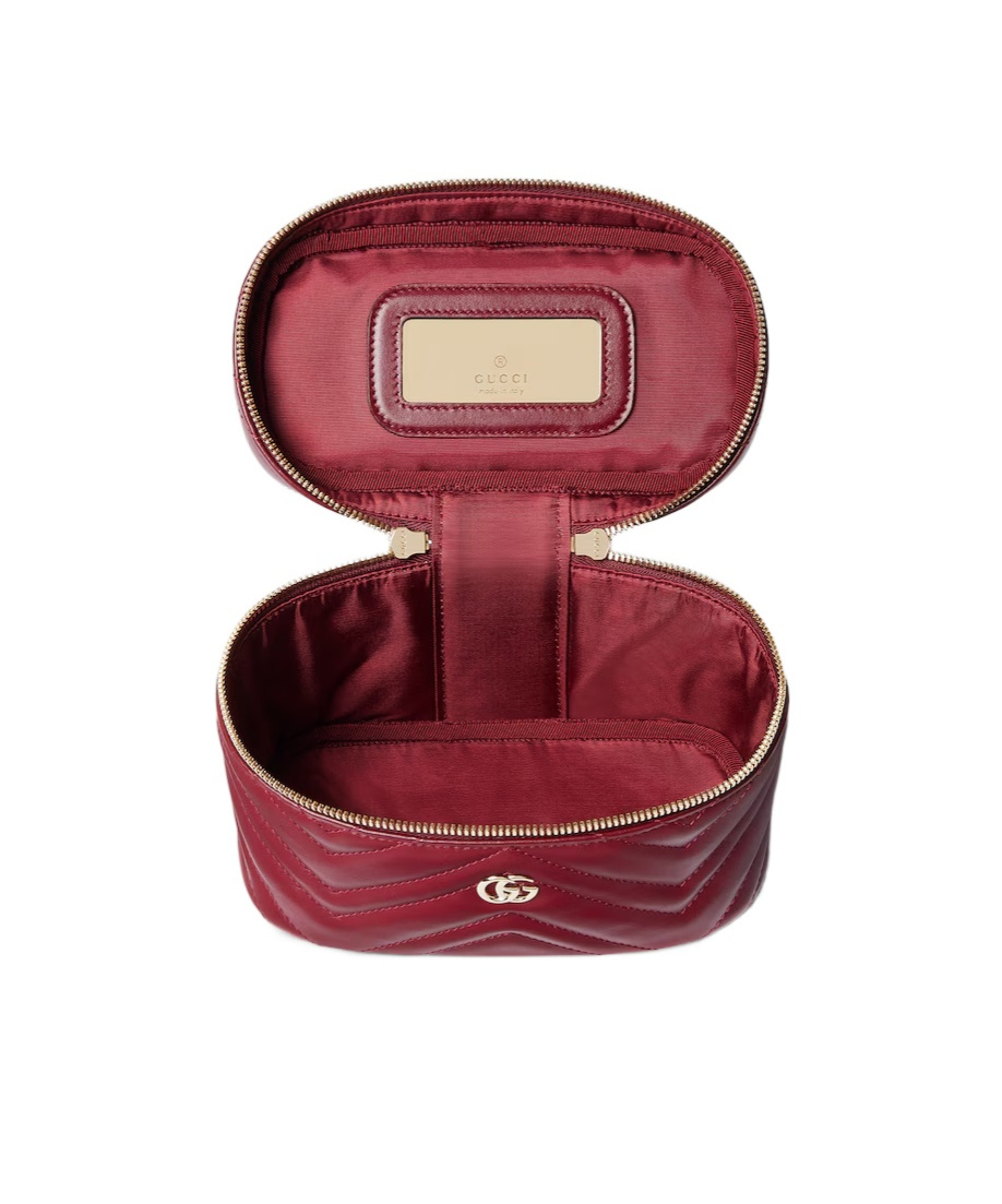 Gucci Gg Marmont Mini Vanity Bag In Burgundy