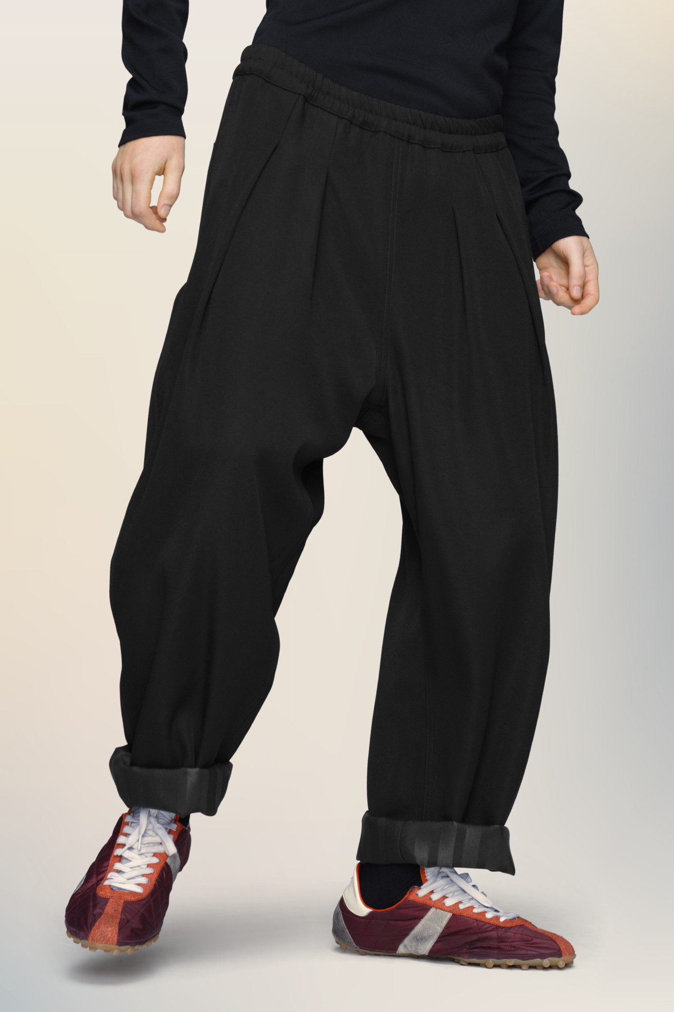 Maison Margiela Wool Trousers In Black