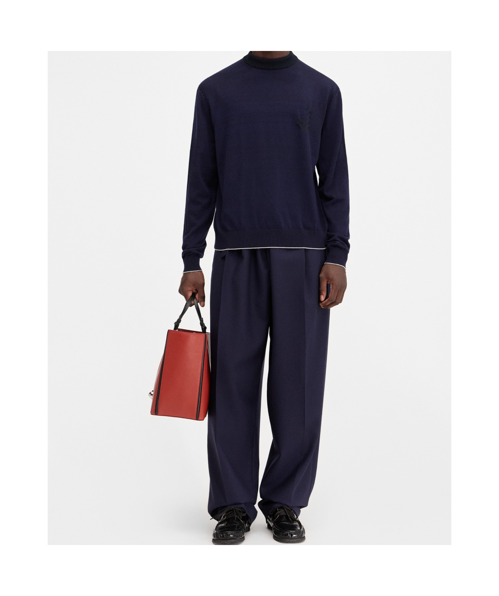 Shop Jacquemus The Tricot Knit Jumper In Black
