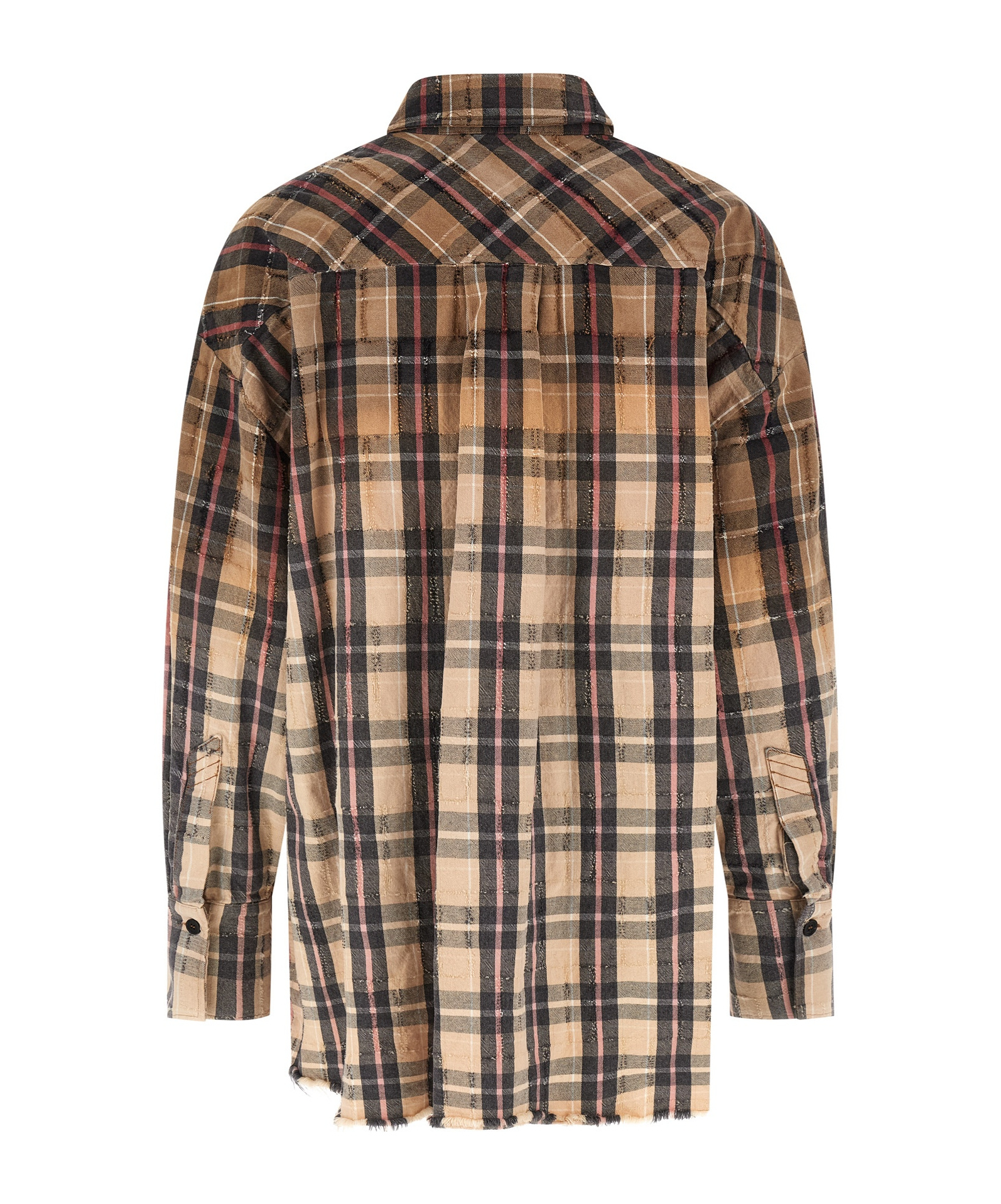 Attico Check Shirt Shirt And Blouse Multicolor In Brown