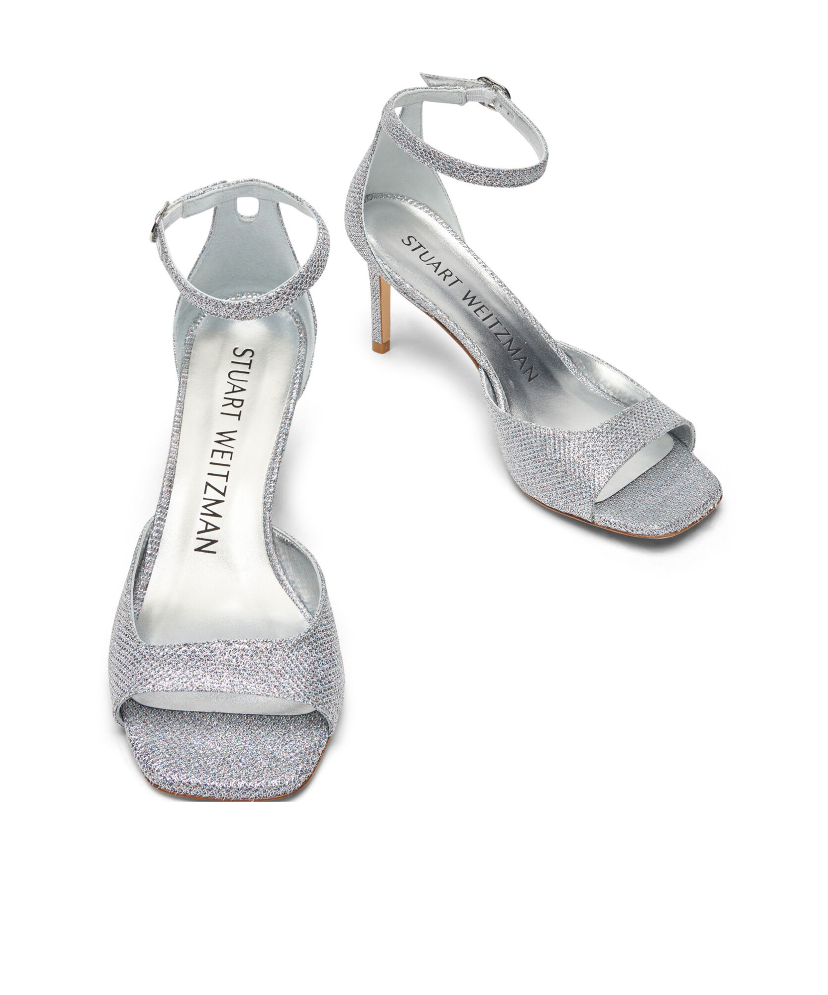 Stuart Weitzman Nudissia 75 High-heeled Sandals In Gray