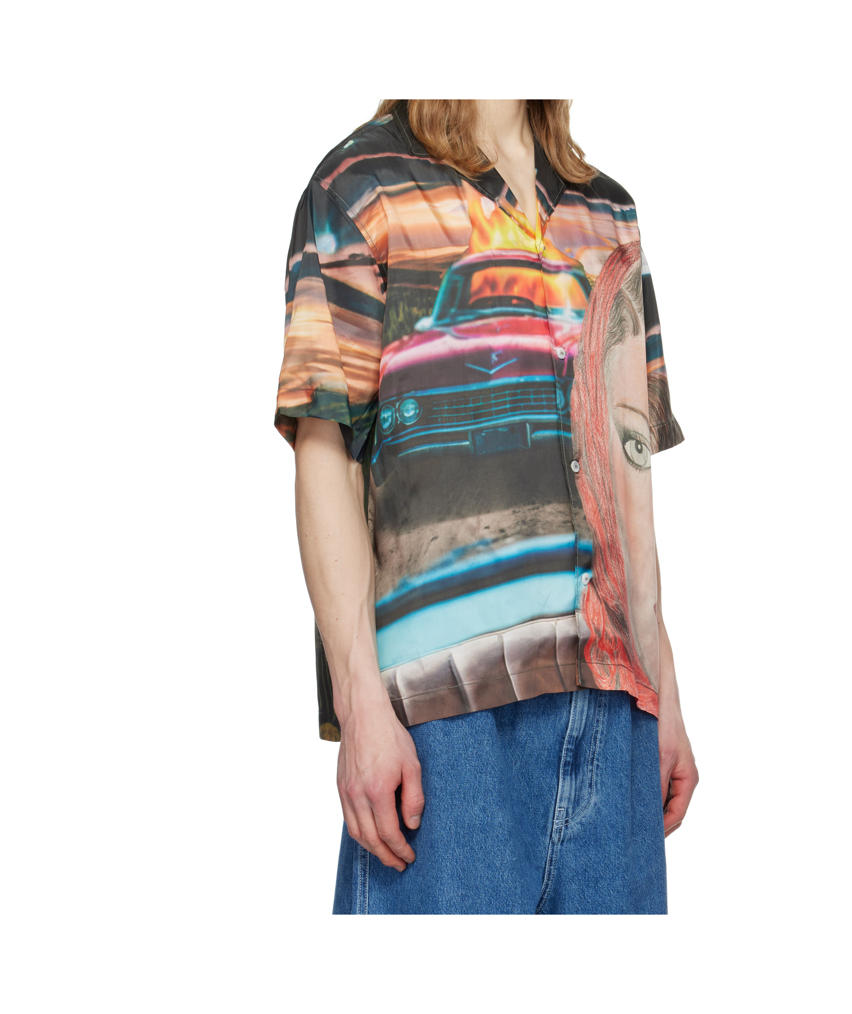 Sunnei Multicolor Shortsleeve T-shirt In Nude