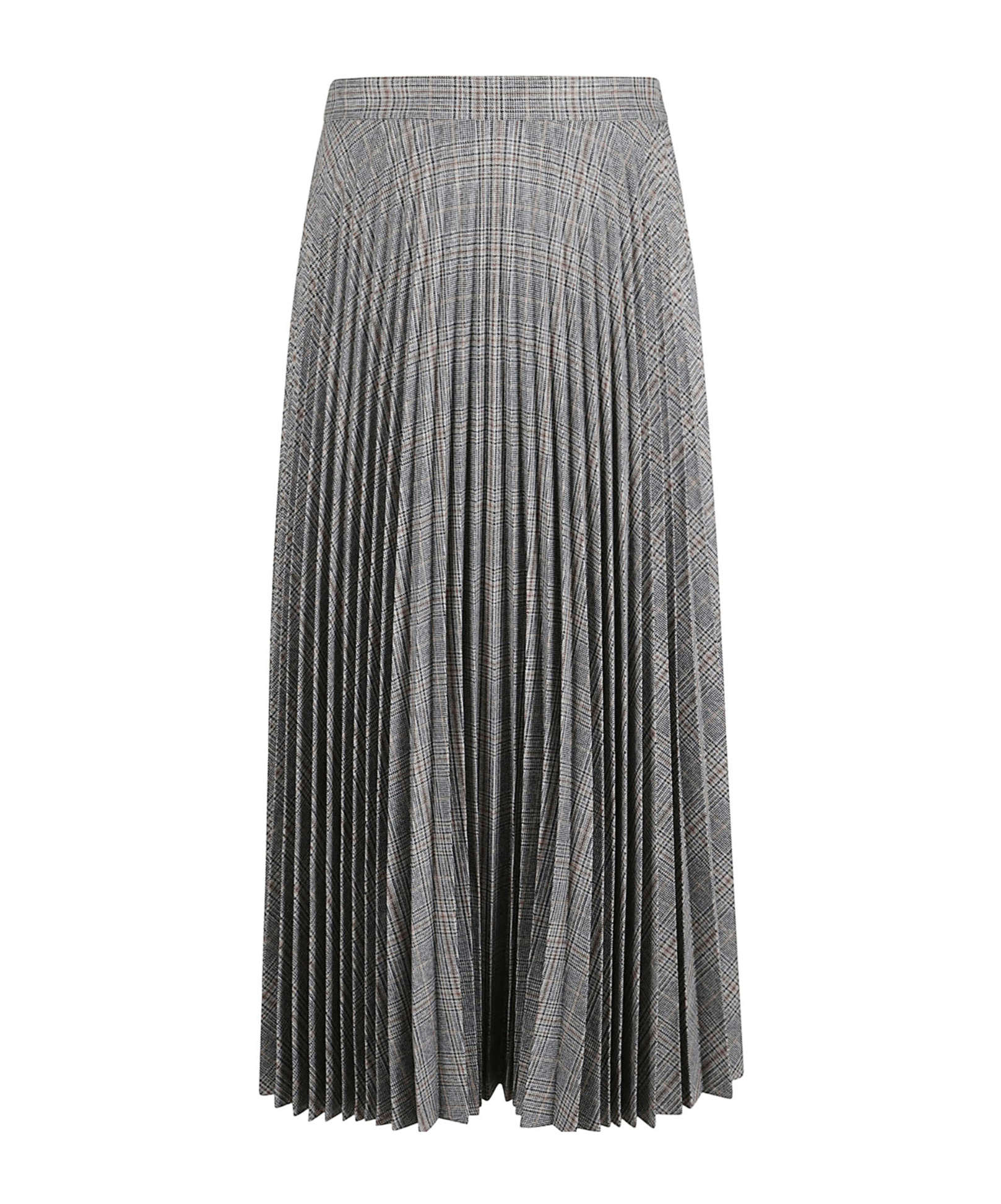 True Royal Pleated Midi Skirt In Gray