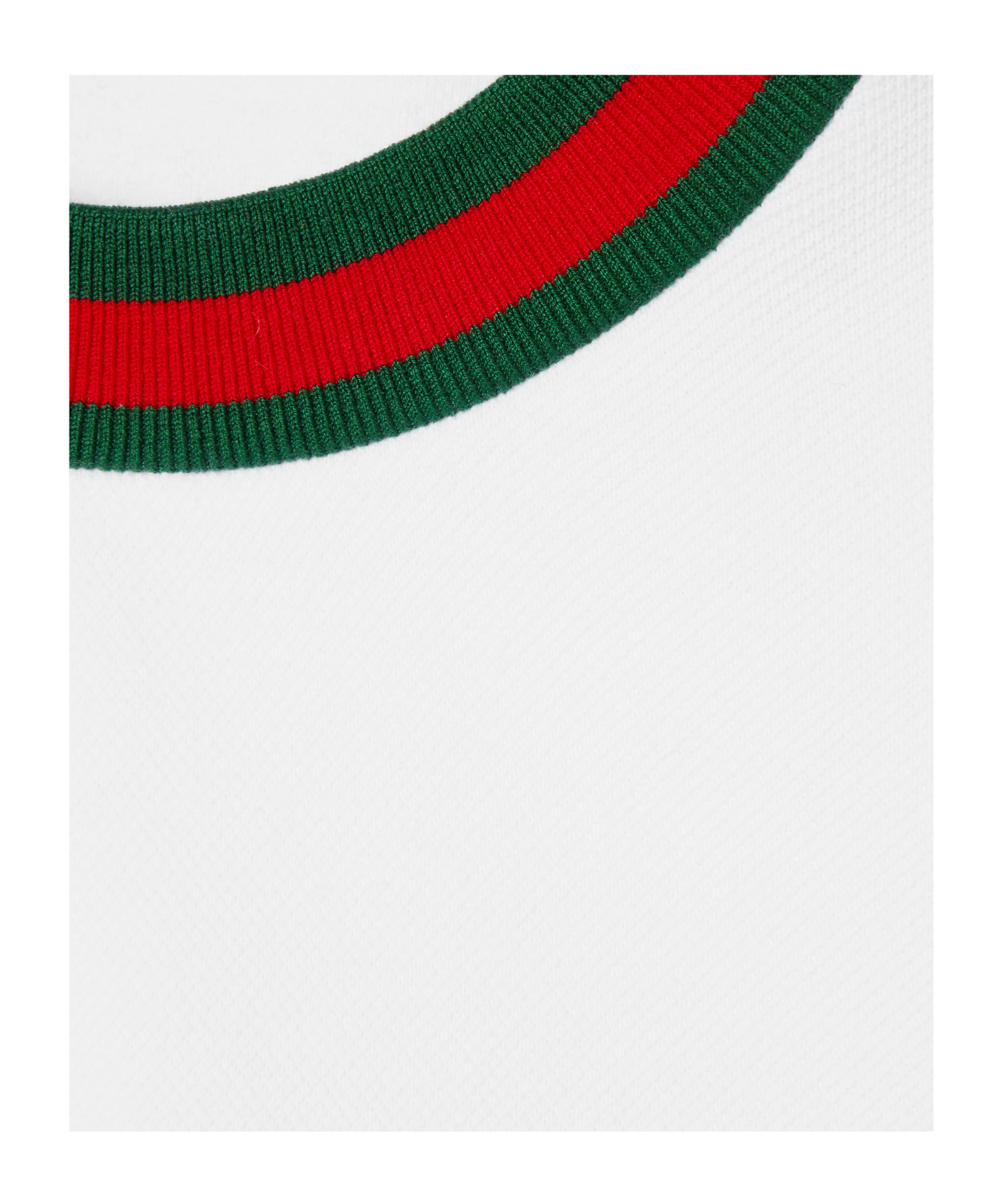 Gucci Cotton Piquet Sweatshirt With Web In White