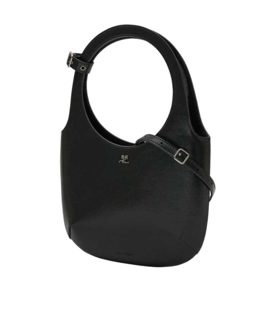 Courrèges Holy Naplack Zipped Tote Bag In Black