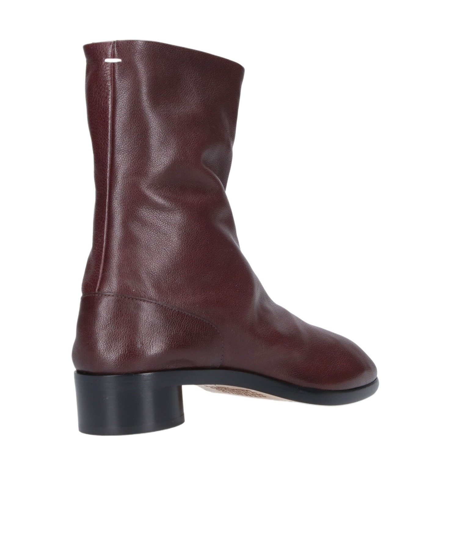 Maison Margiela Textured Ankle Boots Block Heel In Brown