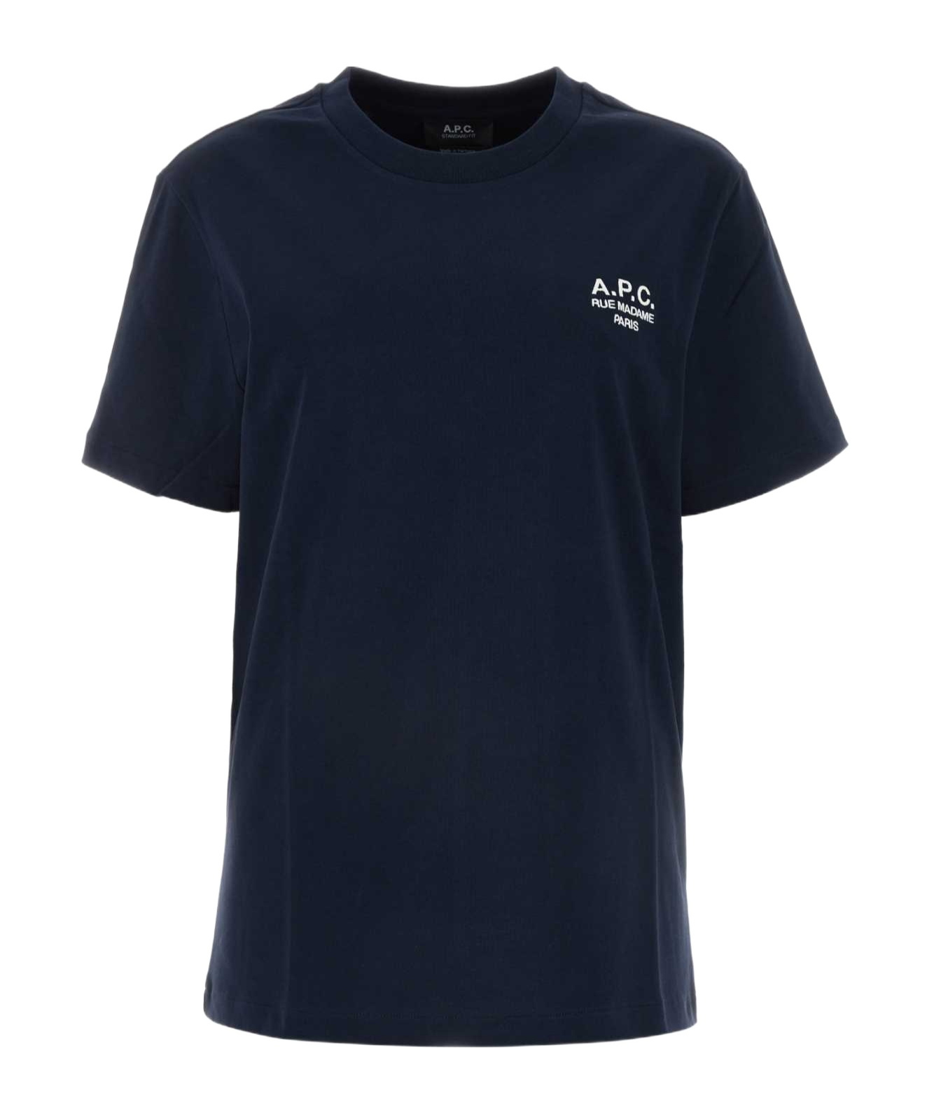 Apc A.p.c. Boxy Rue Madame Cotton Crew-neck T-shirt In Black