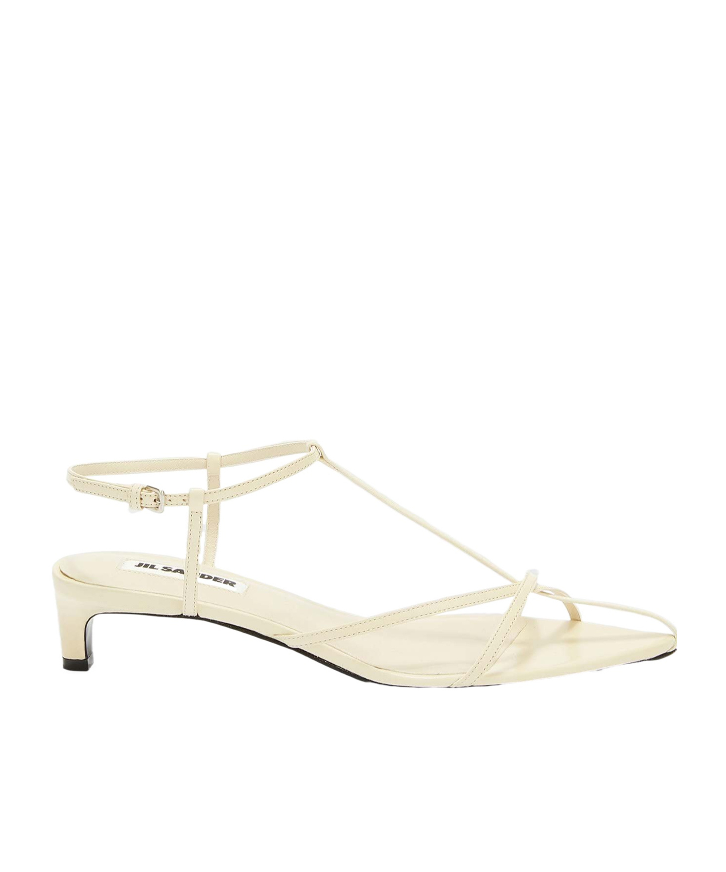 Jil Sander 45 Leather Sandals In Nude