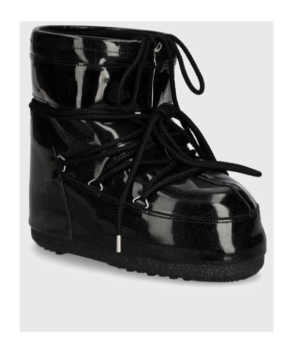 Moon Boot Lacing Snow Boots In Black