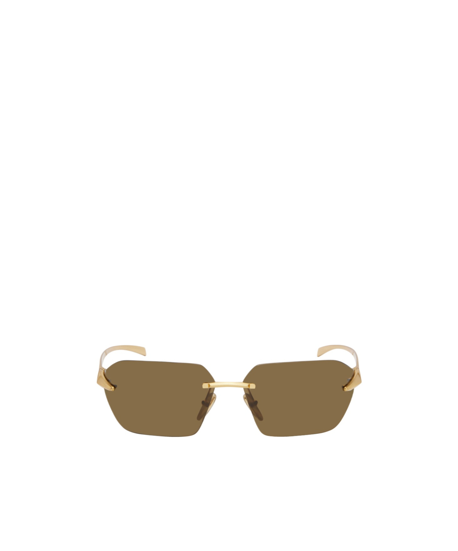 Prada Gold Runway Sunglasses In Green